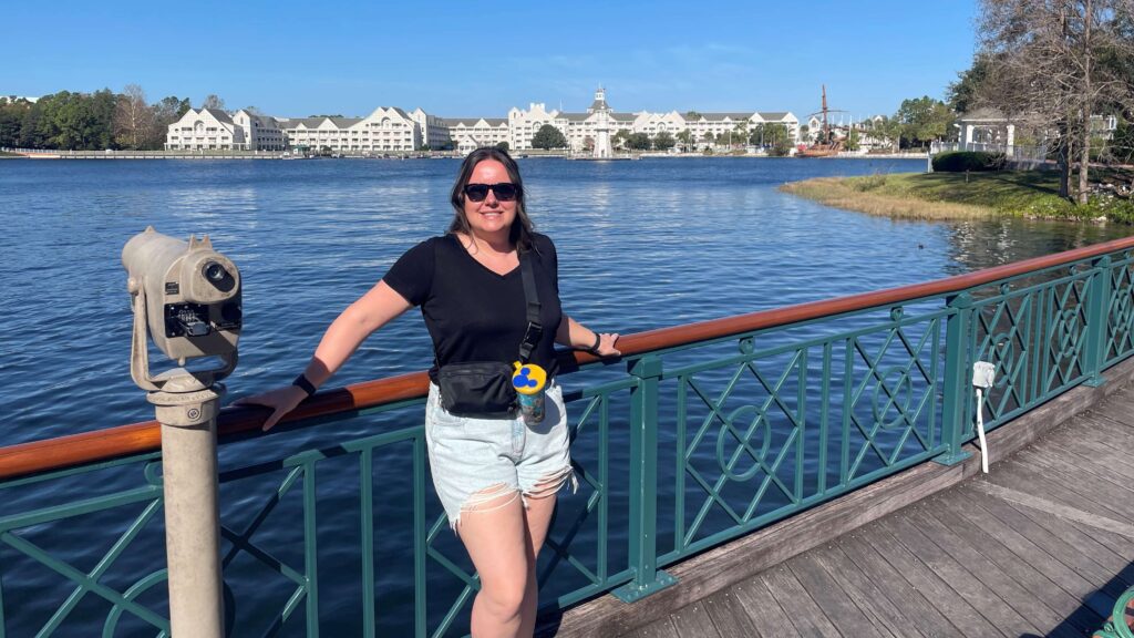 Rachael from Adventures by April Gold visiting The Boardwalk at Disney World