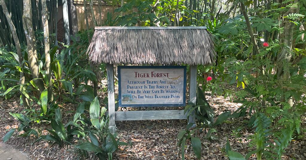 The sign at the entrance to Maharaja Jungle Trek in Disney's Animal Kingdom Park